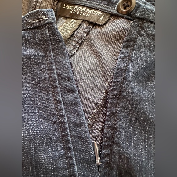 LARRY LEVINE PETITE - Stretch DENIM Skirt Sz 10P - BLUE - Picture 7 of 12